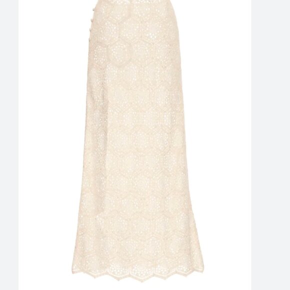Agua by Agua Bendita Dresses & Skirts - Agua Bendita Women's Floral Crochet Ivory Tove Seed Skirt Size - S